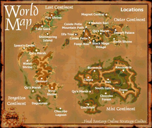 Carte du monde de FF9